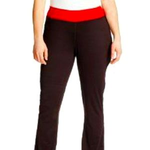NEW Taffy Black Red Waist Band Workout Pants 1x
